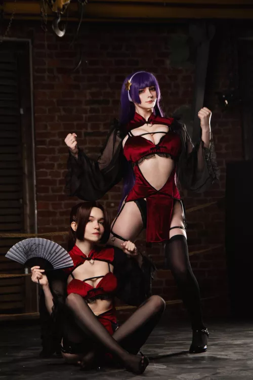Mai and Athena by Murrning_Glow and Kamelya-chan