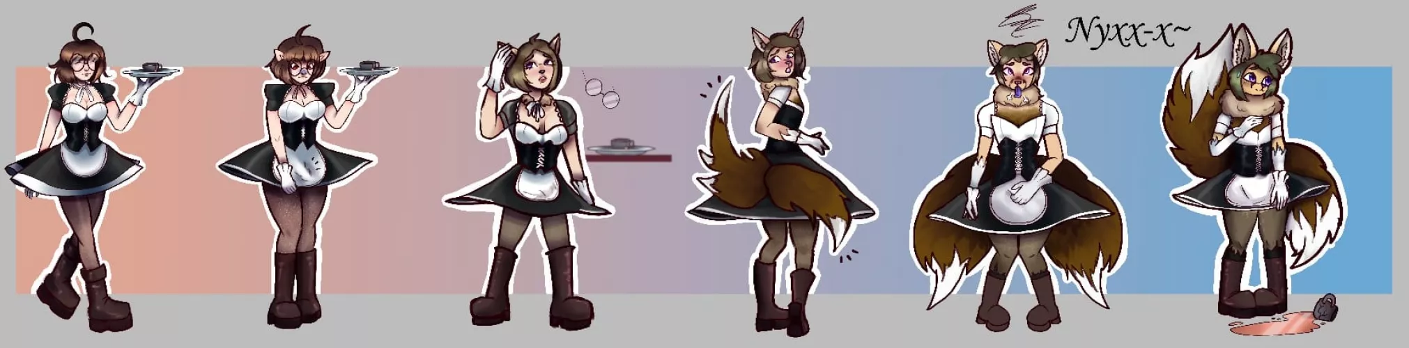 Maid to serve~ [FTM, Anthro Fox, Maid, Body Modifitlcation] by me (Commission)