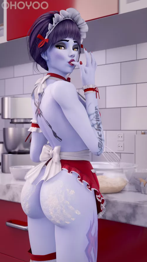 Maid Widowmaker Baking You Cookies (Ohoyoo)