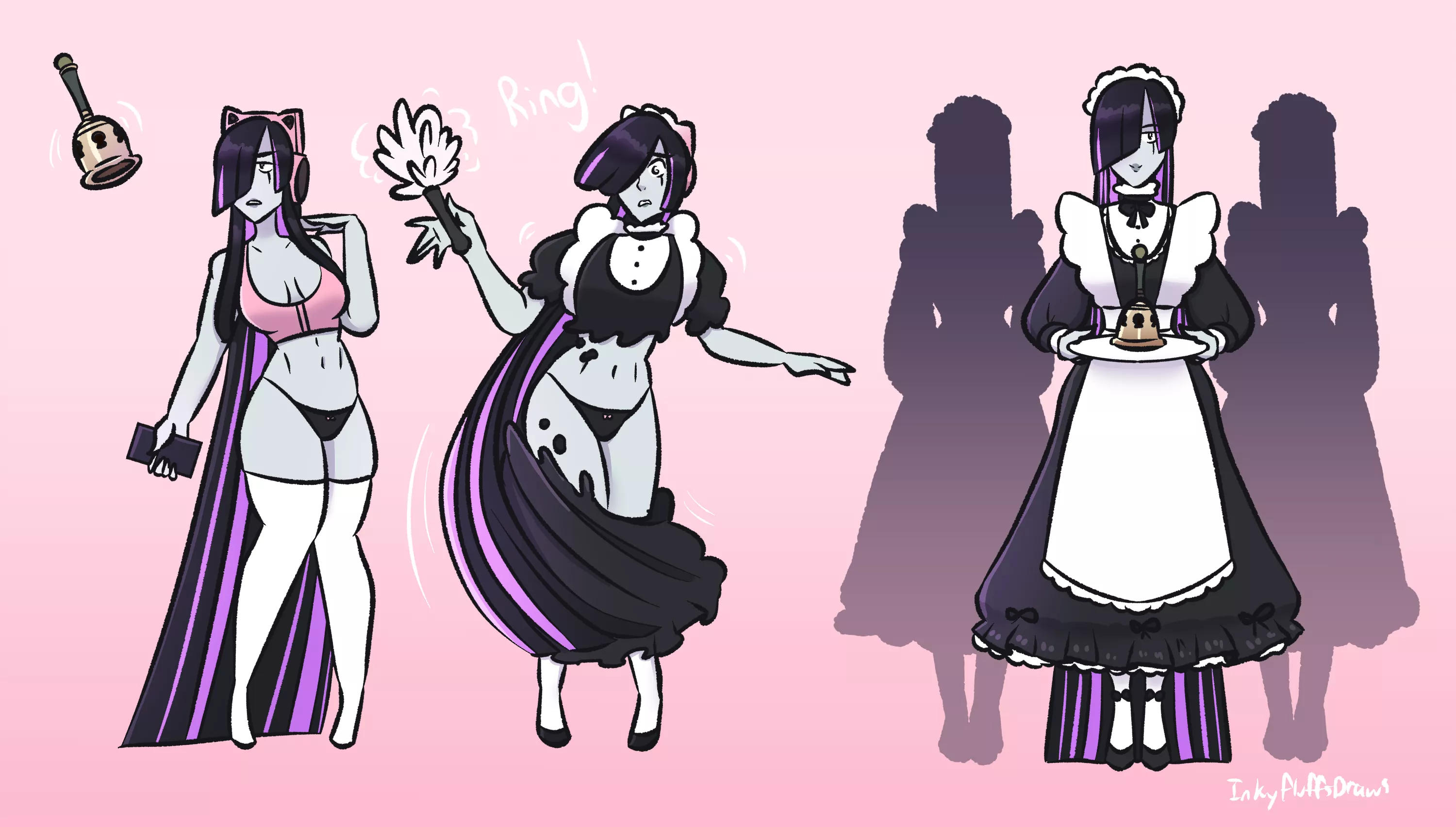 Maiden Bell by Inkyfluffdraws (Mental, Maidification)