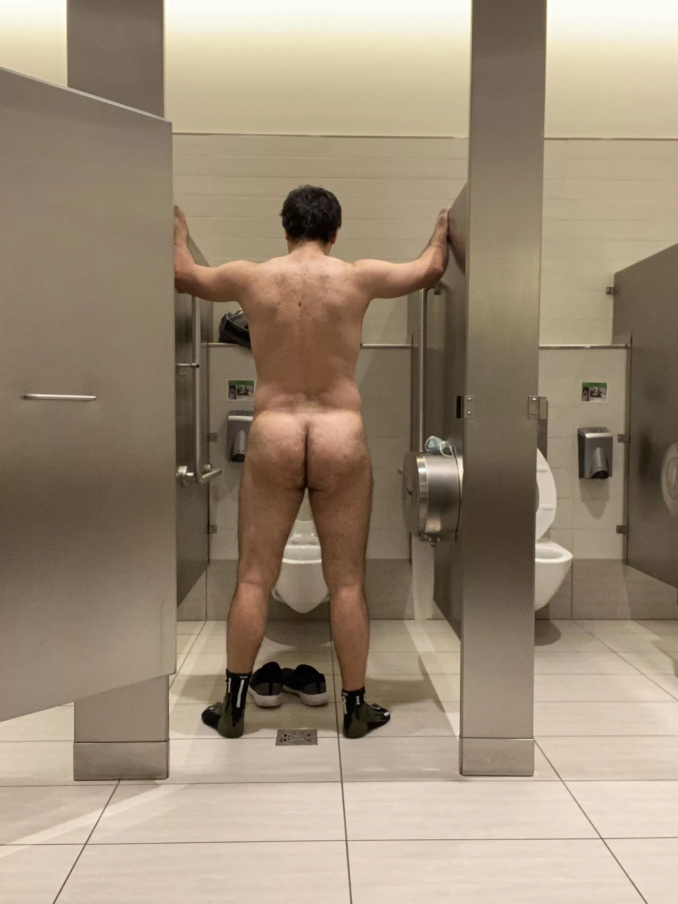 Mall bathroom ass for you