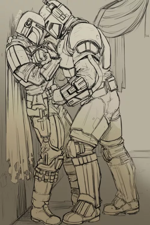 Mandalorians knocking helmets Mandalorians knocking helmets