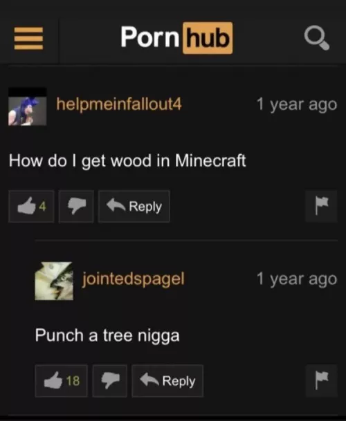 Mans just wanted some wood