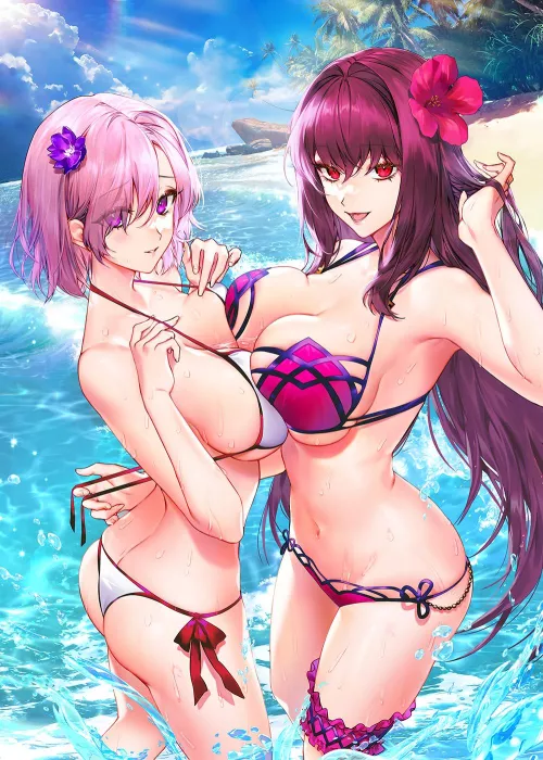 Mashu & Scathach at the Beach [Fate/GO]