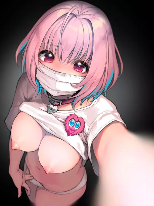 Mask is on but not a bra Mask is on but not a bra