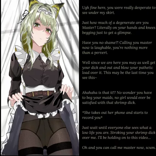 Master is a perv how Disgusting~ [Femdom] [Sph] [Name calling] [light blackmail] [artist: Jannong found on gelbooru]