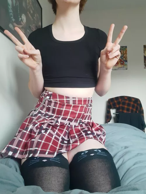 Maybe I should go with tights instead of thigh-highs. Maybe I should go with tights instead of thigh-highs.