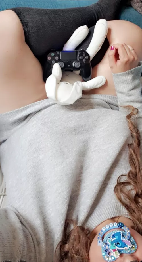 Me and bunbun love playing video games together 🥰