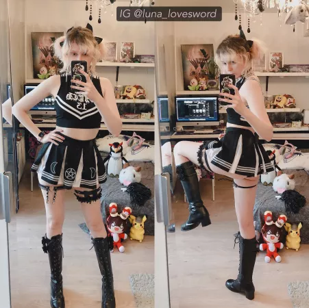 Me and ma gothic cheer costume Me and ma gothic cheer costume