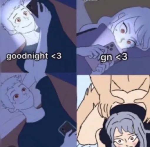 Me and my bf when we go to sleep Me and my bf when we go to sleep