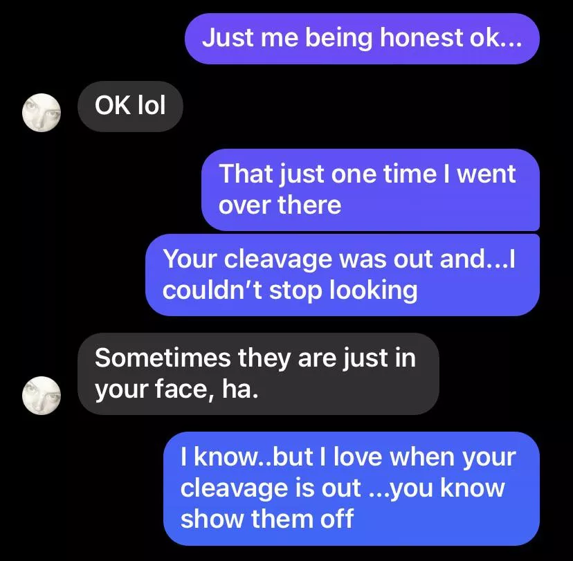 Me and my mom texting kinda about her boobs!! ..my real mom!