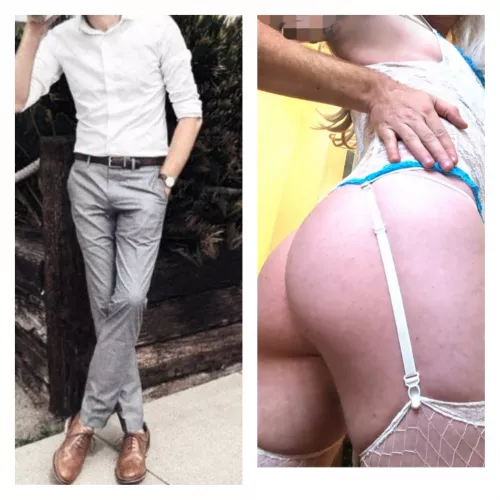 Me at work vs me at home. But I'll wear whatever you demand wherever