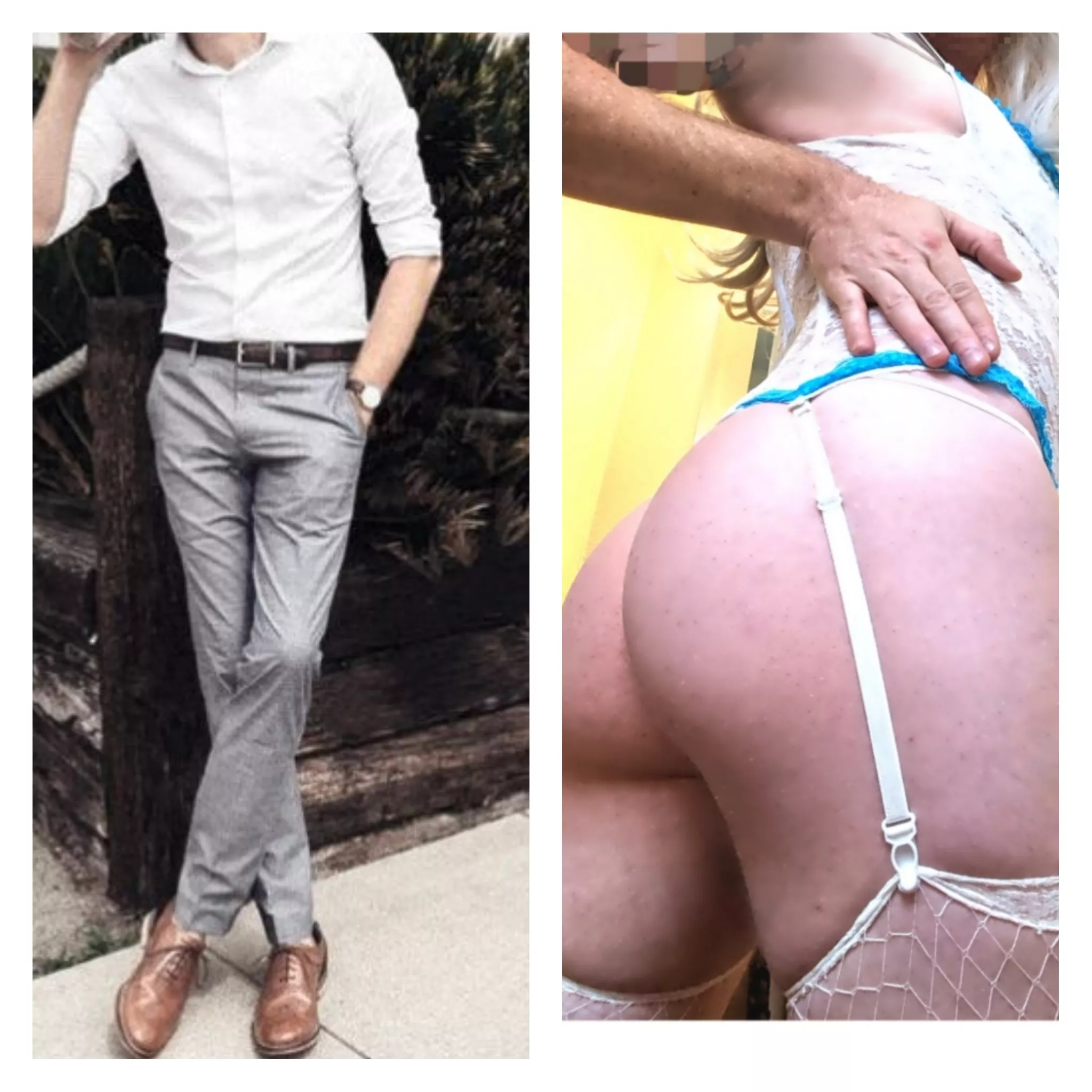 Me at work vs me at home. But I'll wear whatever you demand wherever