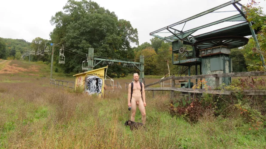 (m)e by abandoned ski lift (m)e by abandoned ski lift