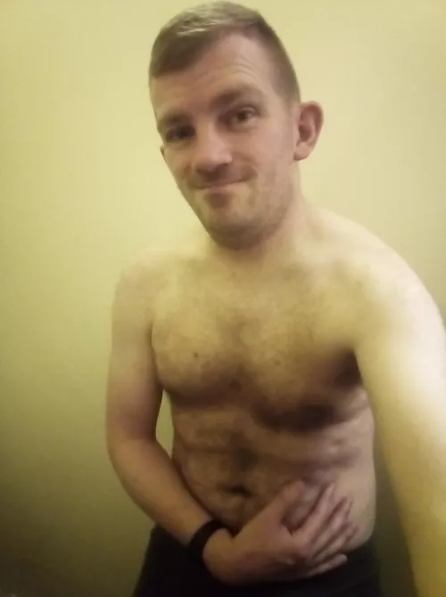 Me holding my aching dadbod tum after eating too much over the holidays!