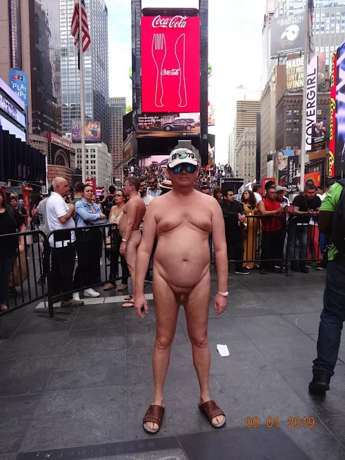 Me nude on Times Square