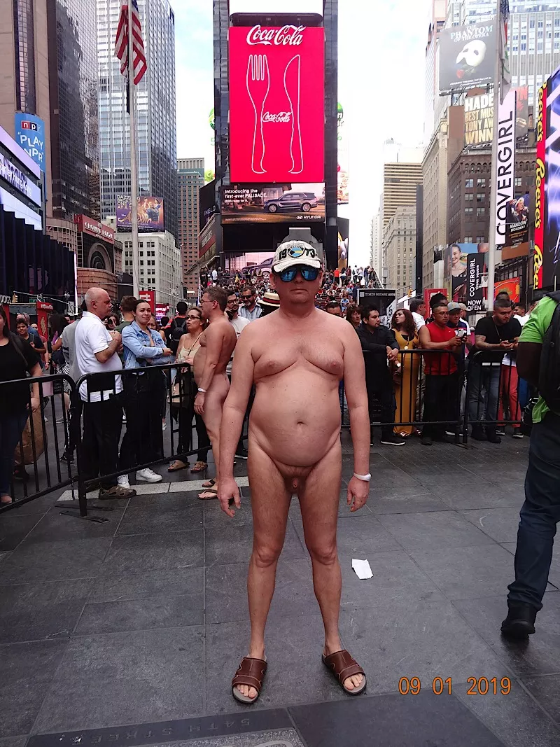 Me nude on Times Square