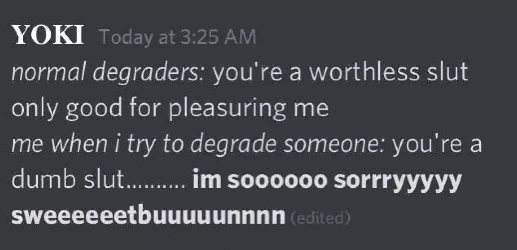 me tryna be a hard dom