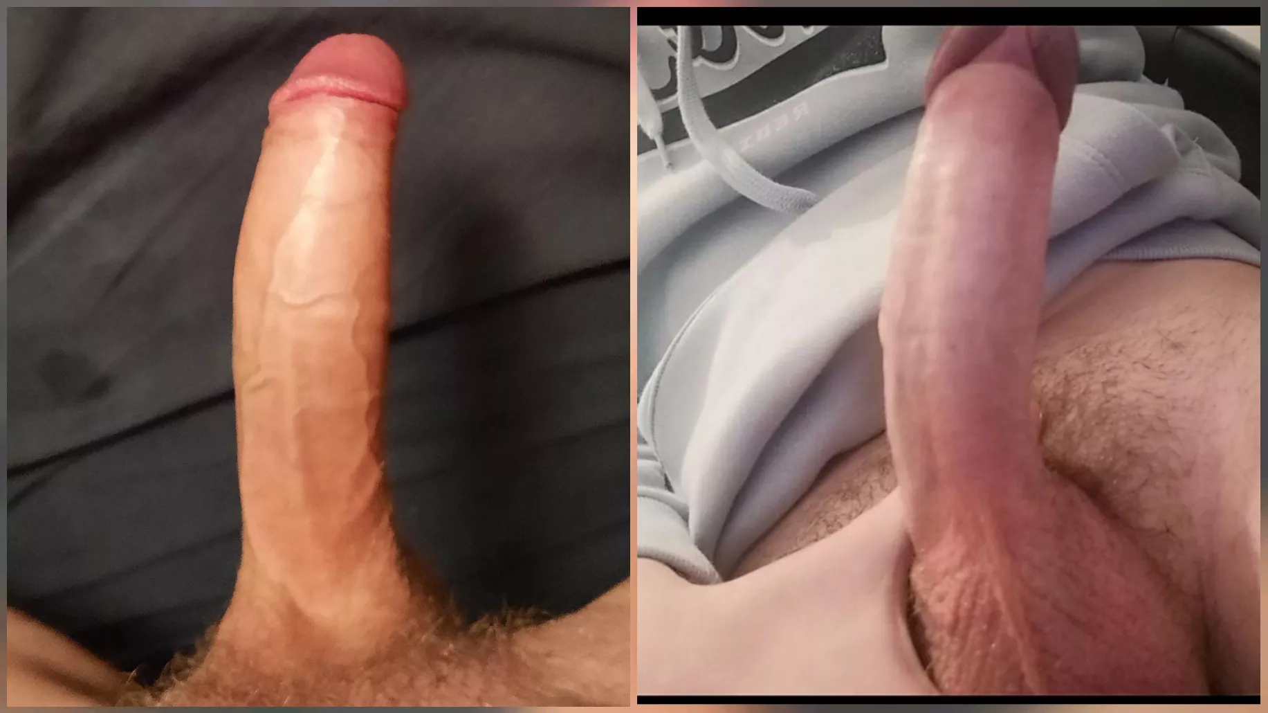 Me vs. @Cheap-Sound-3505 compared 😁 He looks huge from that POV, but according to him I have two inches more cock than him