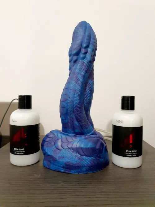 Meet my new friend 🥰 Orochi, size L, firmness M, Blue omen. After many years hesitate bying a BD, I finally did it! And OMG! THIS IS GOOD!!!!🤤