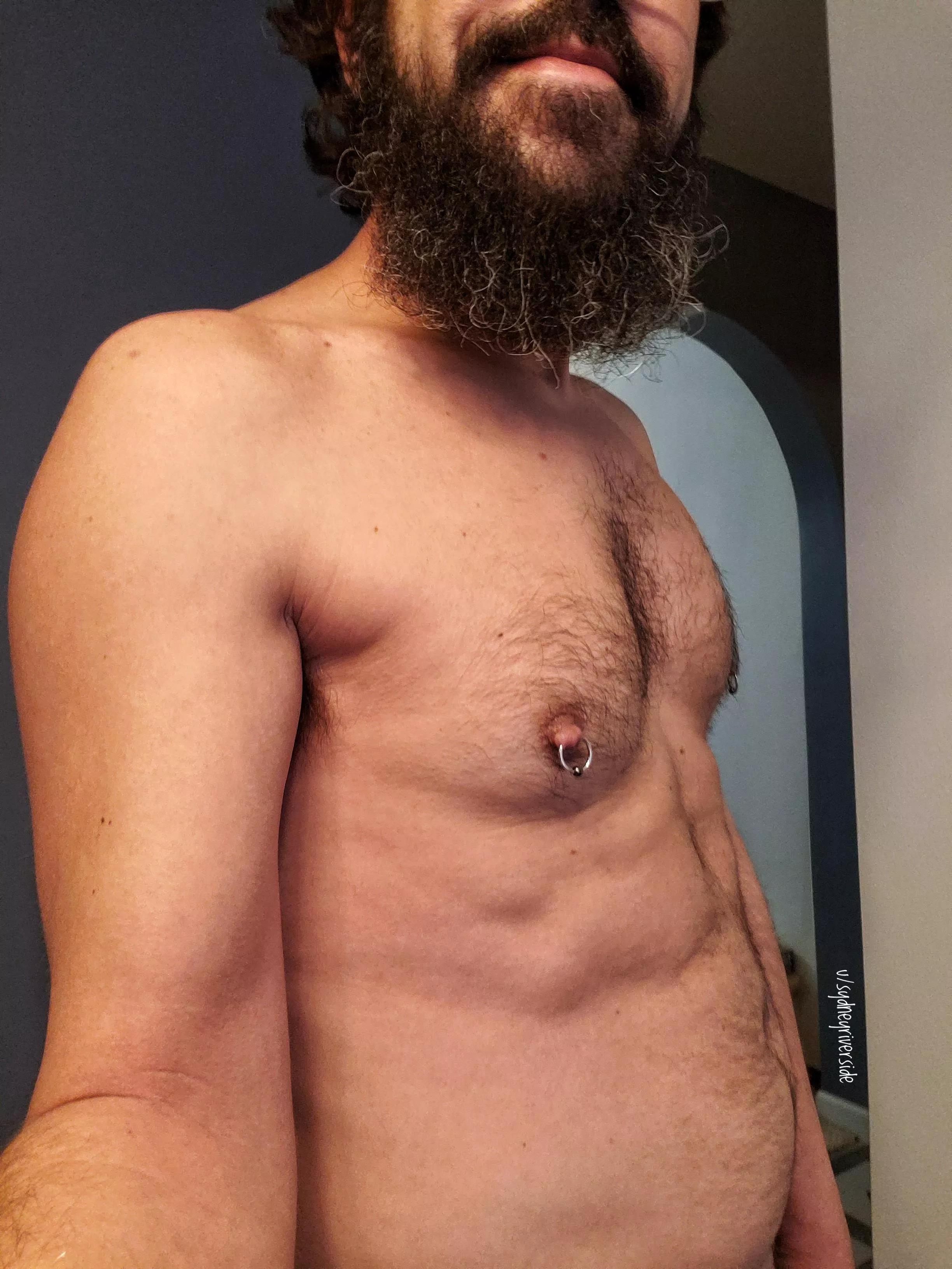 Messy beard, feeling weird.