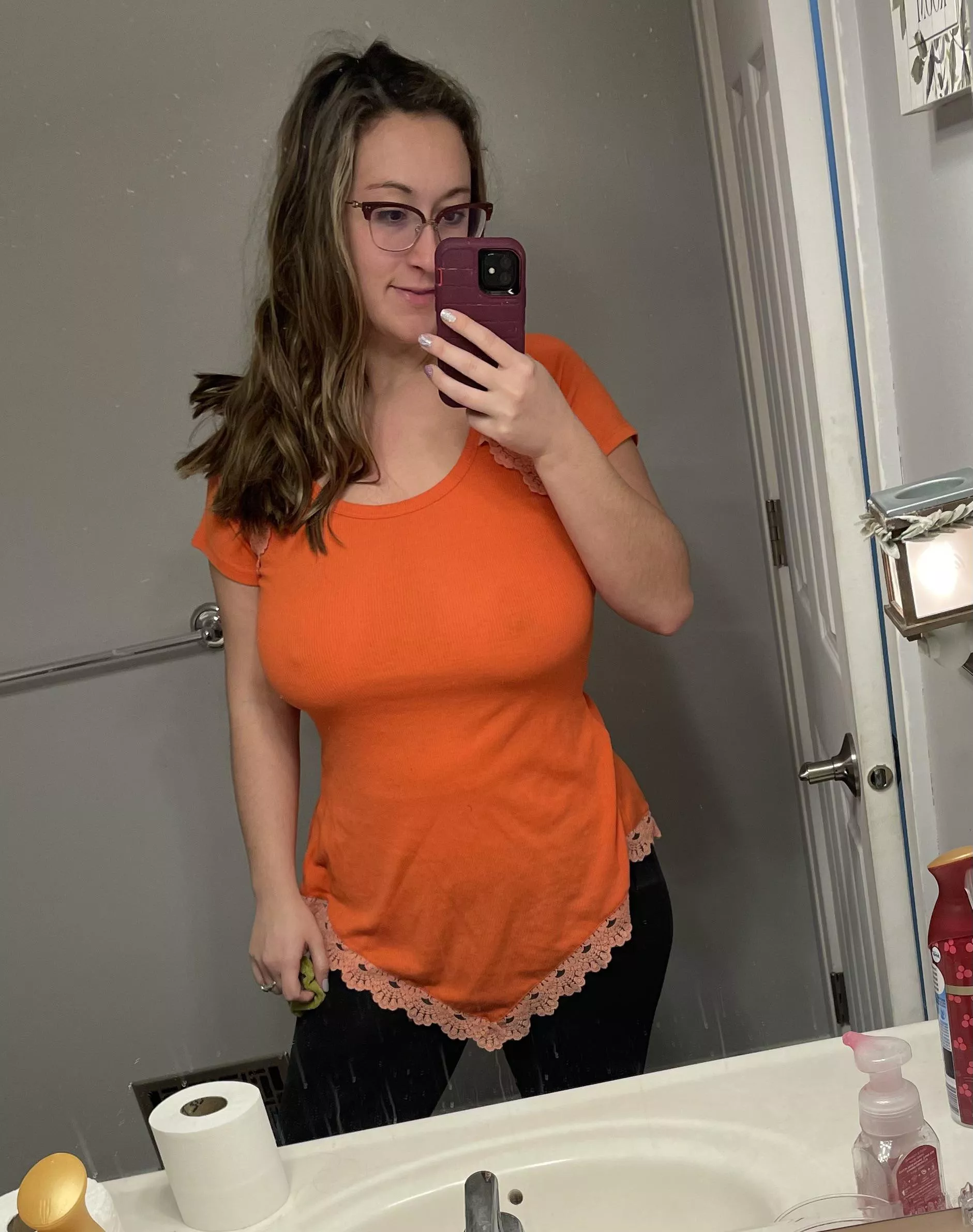 Messy hair and toilet paper photo bomb lol. Messy hair and toilet paper photo bomb lol.