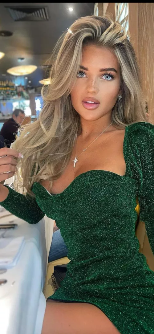 Mia at the restaurant..