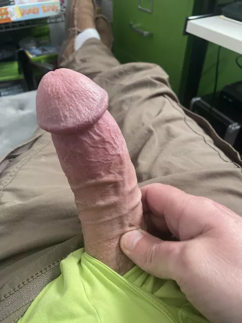 Mid day jerk in home office.