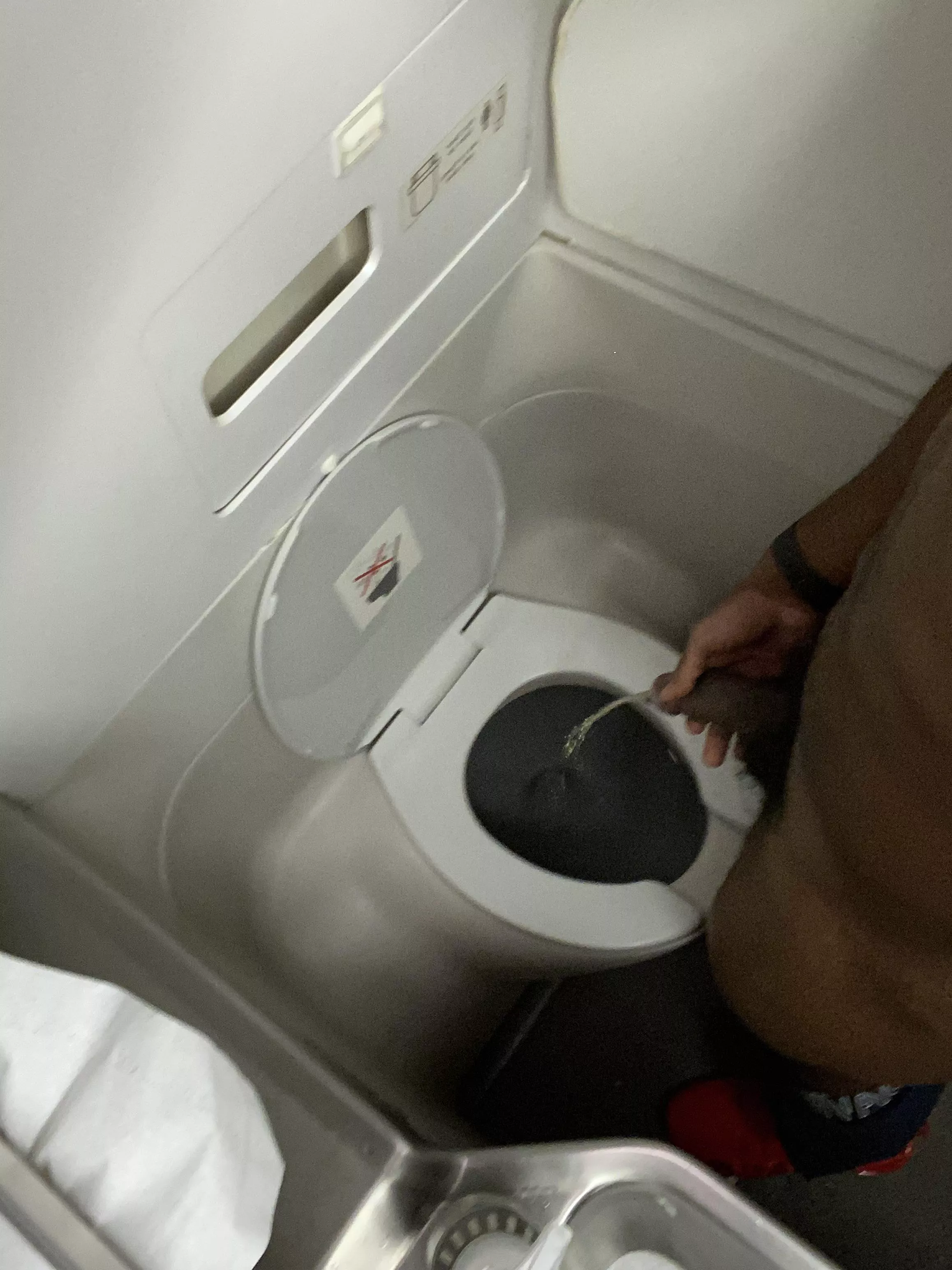 mid-flight bathroom break mid-flight bathroom break