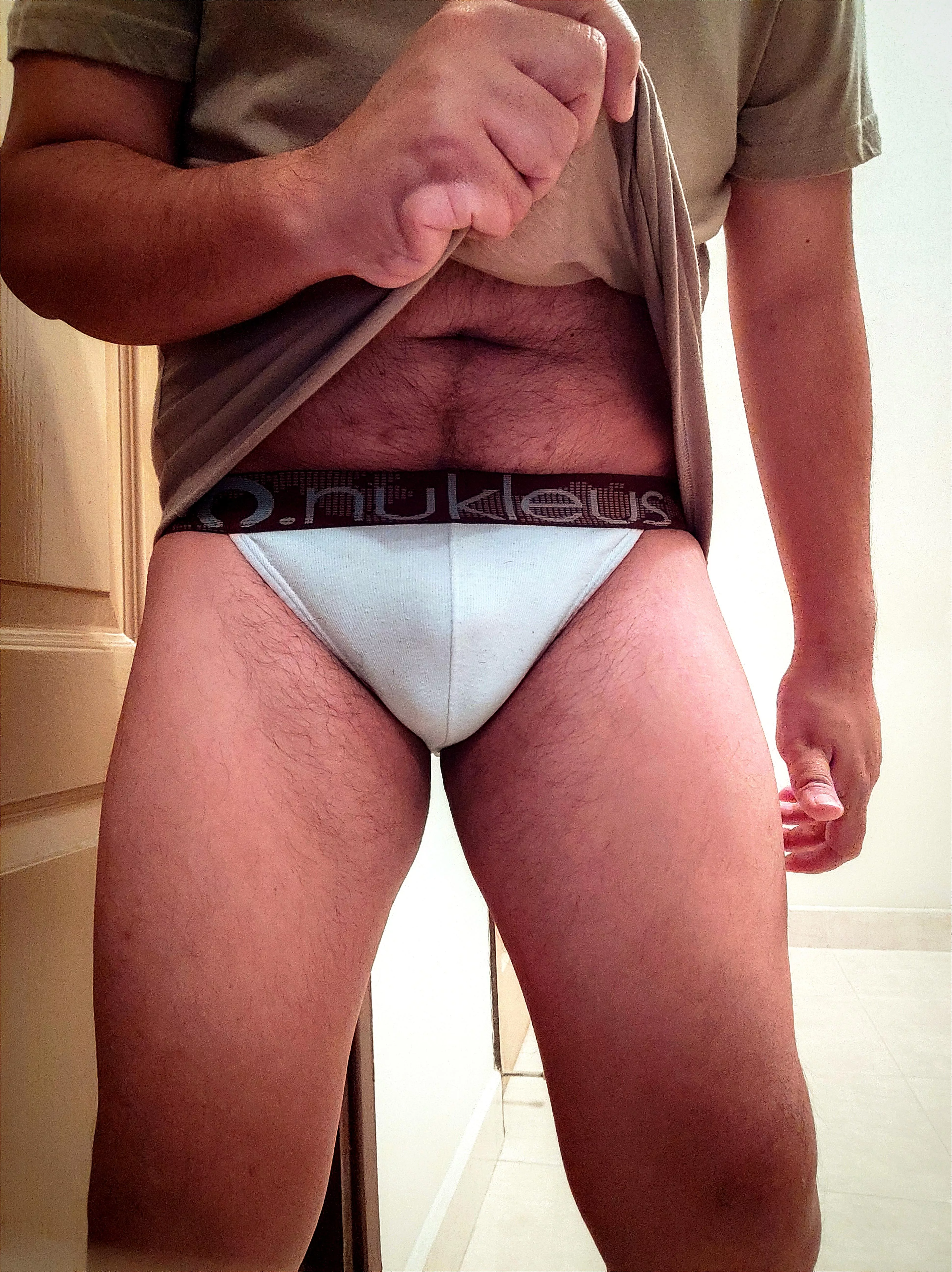 Midweek in beige & white underwear. Midweek in beige & white underwear.