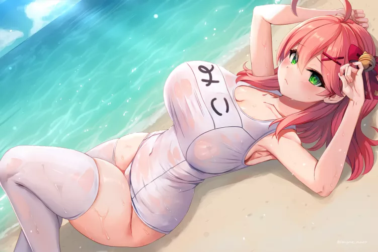 Miko Sheer Swimsuit Sunny Day At The Beach (marota) [Hololive]