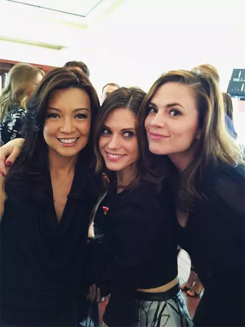 Ming-Na Wen, Lyndsy Fonseca, and Hayley Atwell