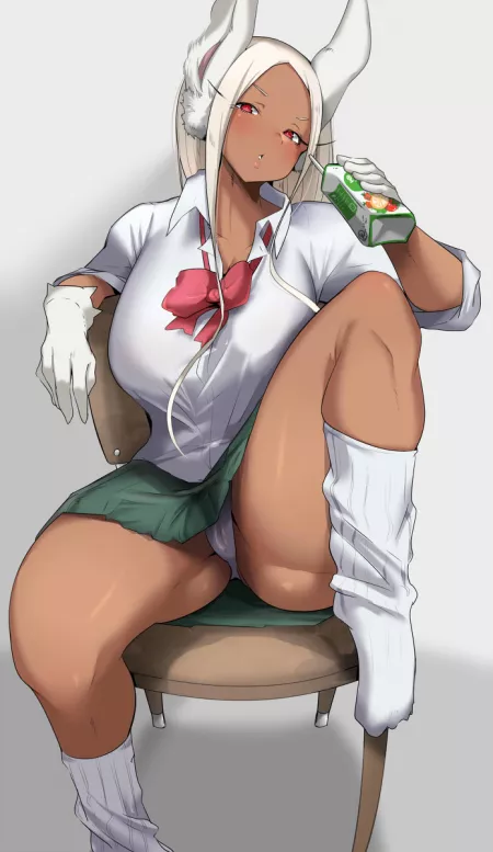 Miruko in a school uniform Miruko in a school uniform