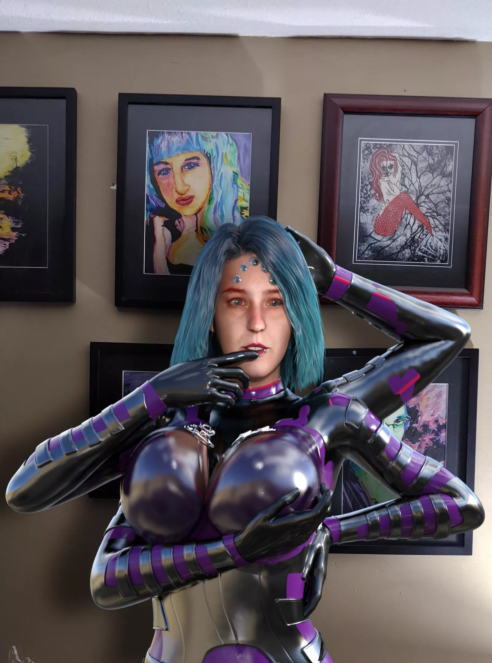 Miss K in the flesh (waist up WiP) Miss K in the flesh (waist up WiP)