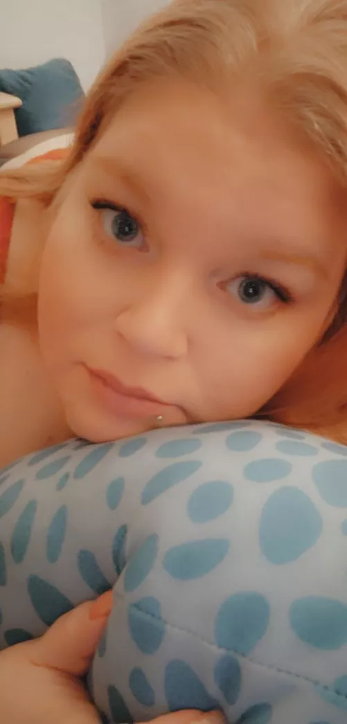 Missing Daddy...my squishy helps a little 🙁