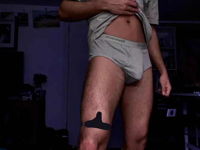 Modest bulge in some classic briefs. Thoughts? M22