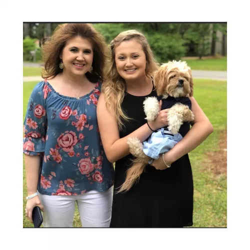 Mom, daughter, & dog π