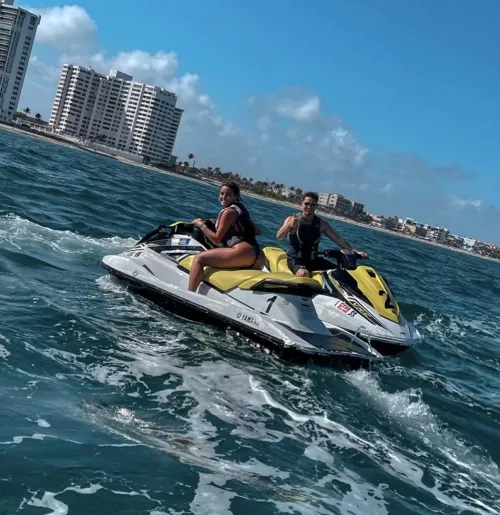 Mom did not approve of my sisters bikini she wore while we jet-ski’d
