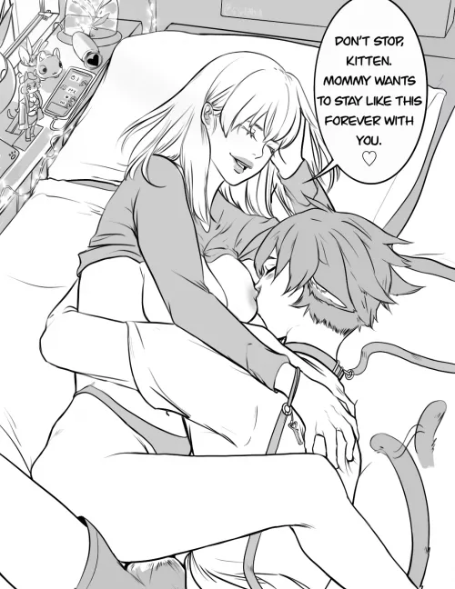 Mommy and her kitten [OC]