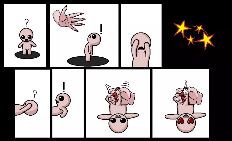 Mom's Hand lending Isaac, well, a hand.