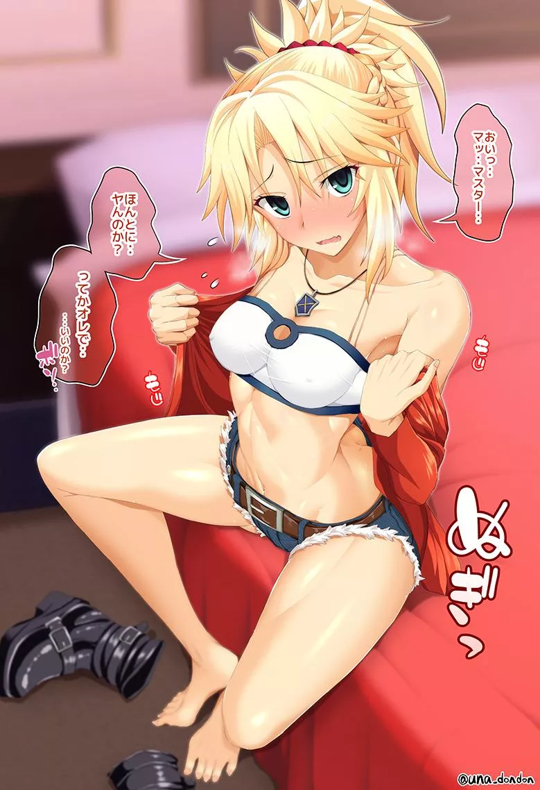 Mordred likes to play tough, but she's soft & submissive in bed