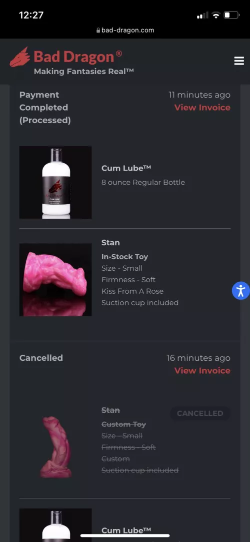 Most ironic thing ever. Stan with the exact specs I wanted was released from someone’s cart 10 seconds after my custom order 😅