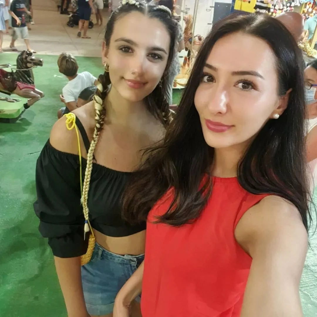 Mother and daughter selfie Mother and daughter selfie