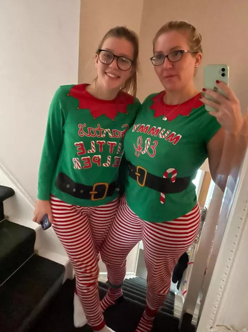 Mother & daughter at Christmas