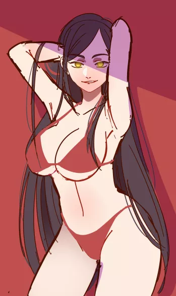 Mrs. L as a pinup poster.