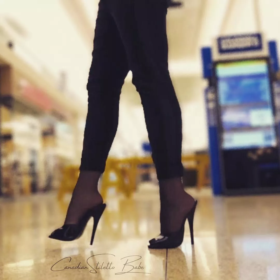 Mules and nylons Mules and nylons