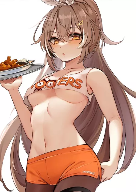 Mumei makes the best Hooters girl Mumei makes the best Hooters girl