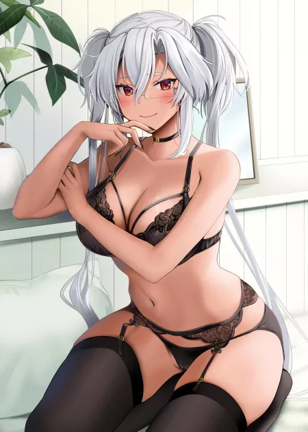 Musashi in Black Lingerie [Kancolle]