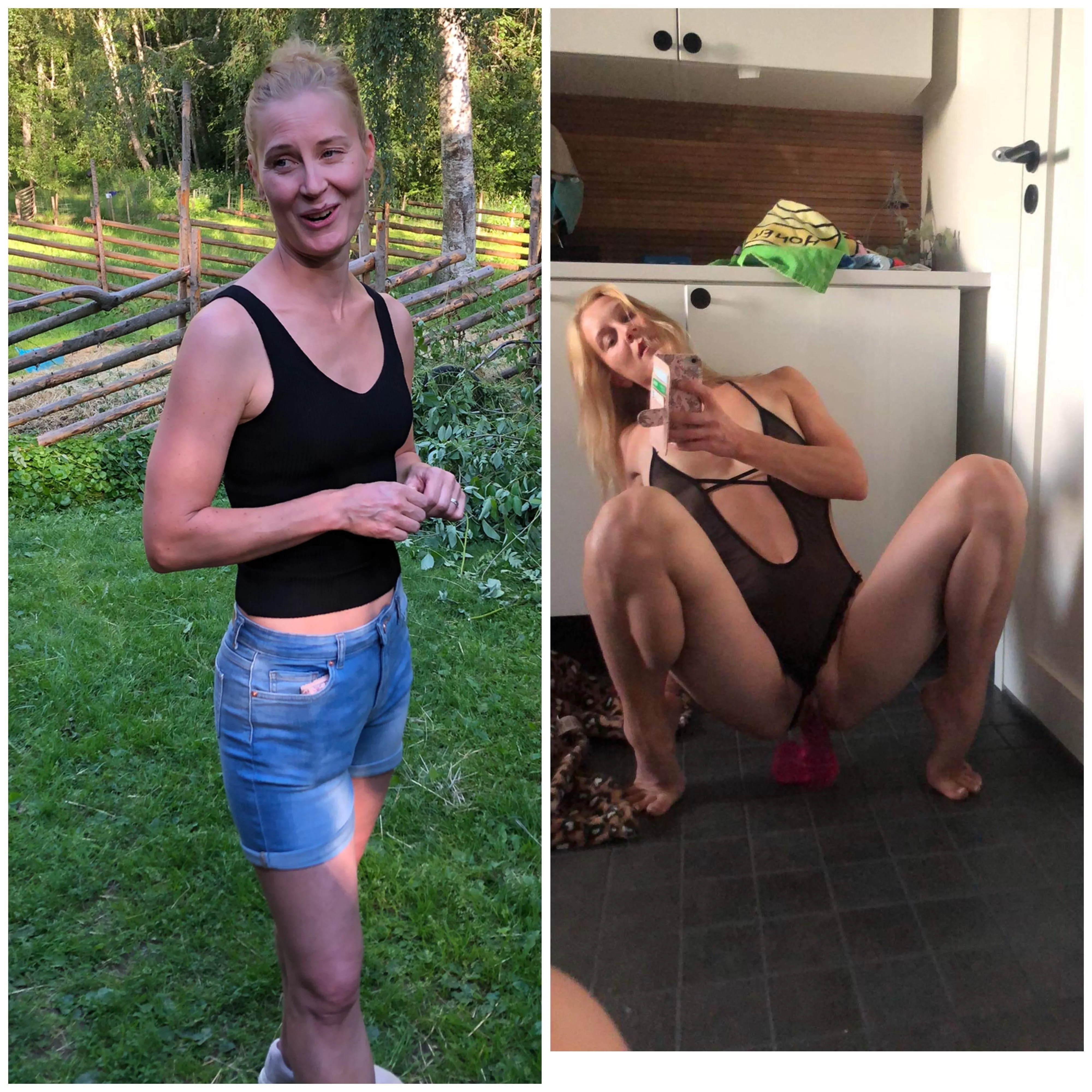 My 43 year old MILF wife of 4 kids when’s she’s at the schools parent night and once we’re home and the kids are in bed……Does anyone think the other dads are able to imagine her dark side?