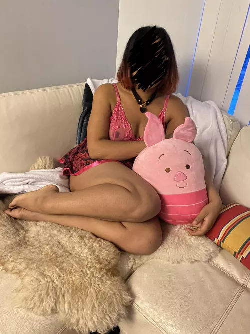 My babygirl on Christmas with her new stuffie